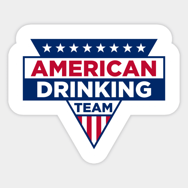 American Drinking Team Sticker by JadeTees